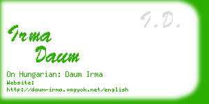 irma daum business card